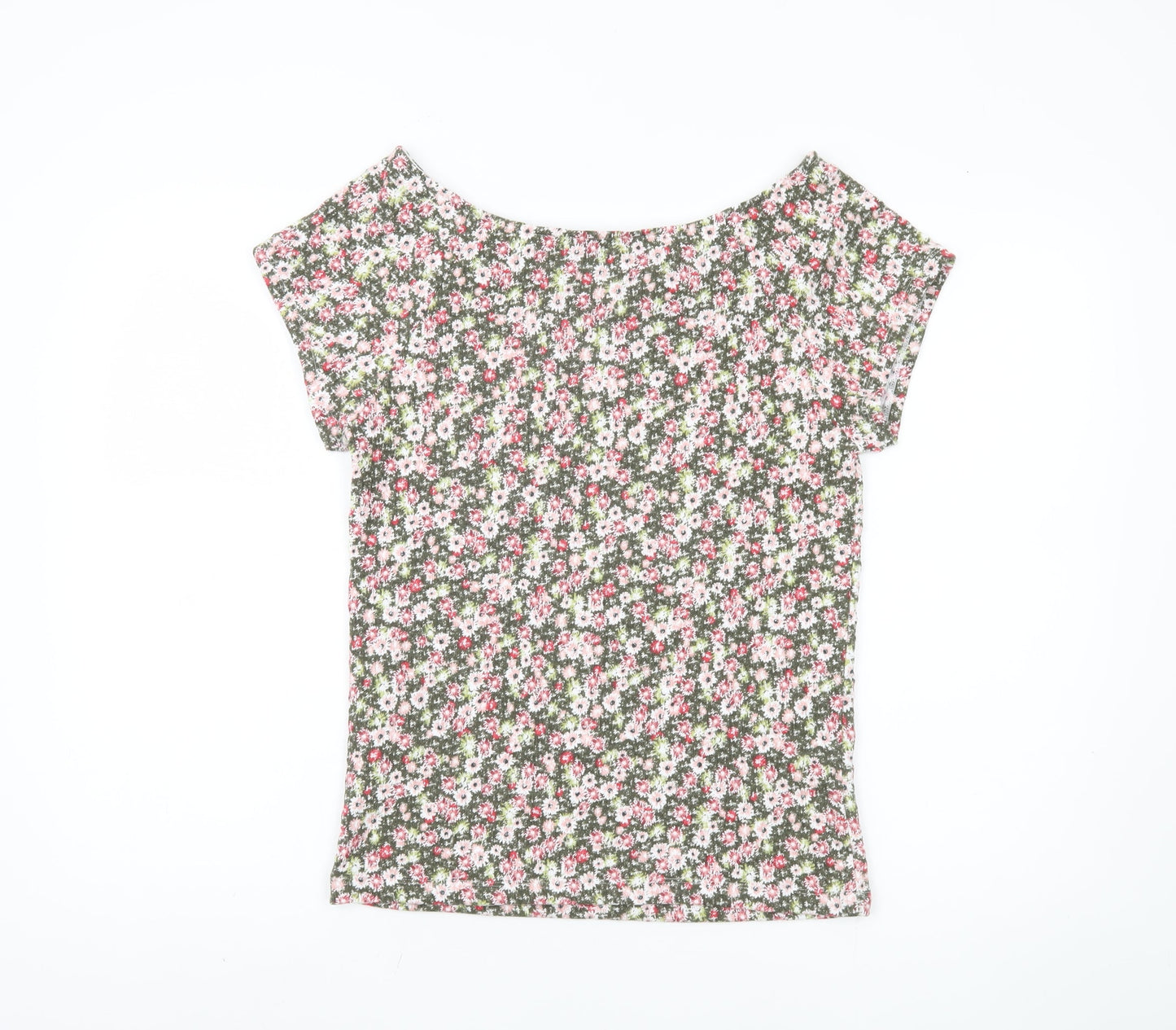 Womens UK Size 14 Marks and Spencer Multicoloured Basic T-Shirt