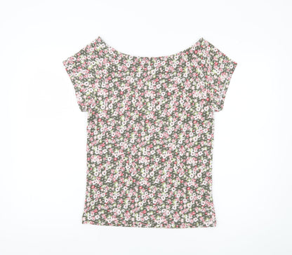 Womens UK Size 14 Marks and Spencer Multicoloured Basic T-Shirt