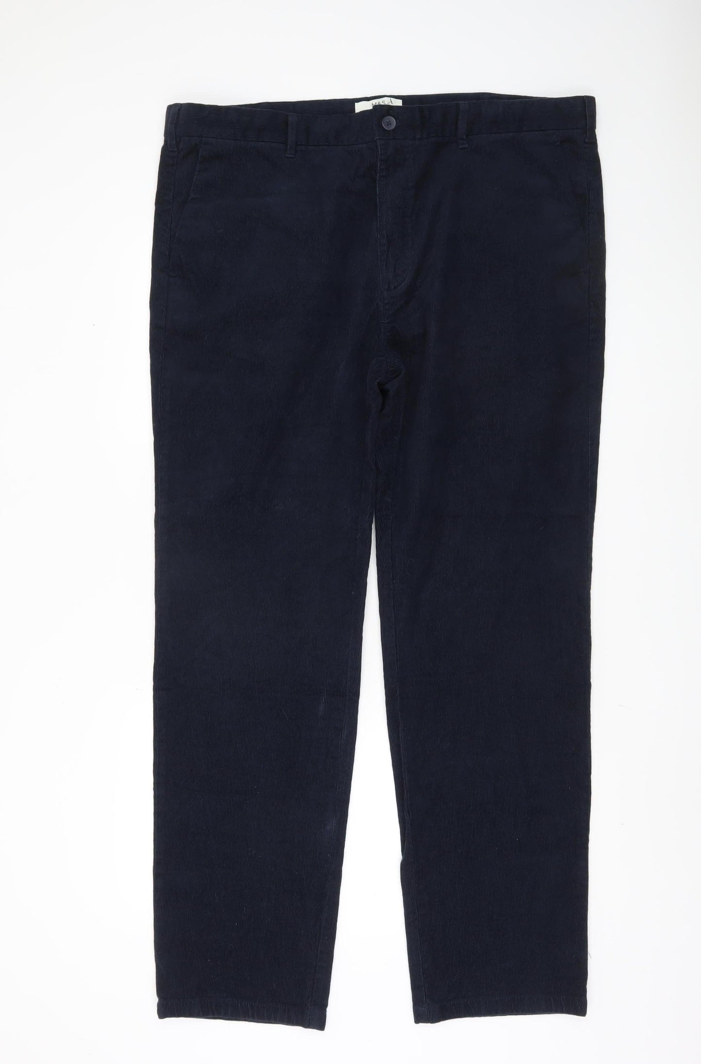 Marks and Spencer Men's Blue Corduroy Trousers 42