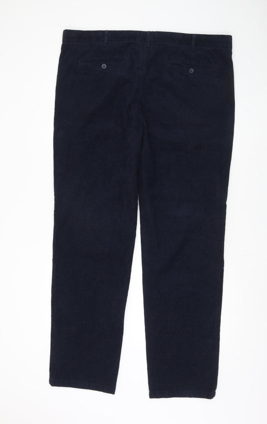 Marks and Spencer Men's Blue Corduroy Trousers 42
