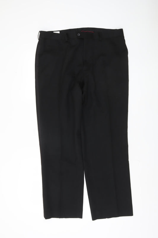 Taylor & Wright Men's Black Trousers, Size 36