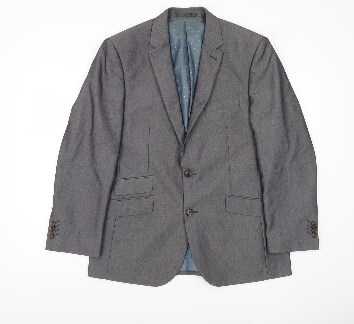 Mens UK Size 40 Greenwoods Regular Grey Suit Jacket