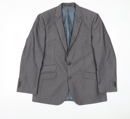 Mens UK Size 40 Greenwoods Regular Grey Suit Jacket