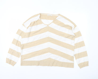 Womens UK Size L Encuentro Beige Pullover Jumper