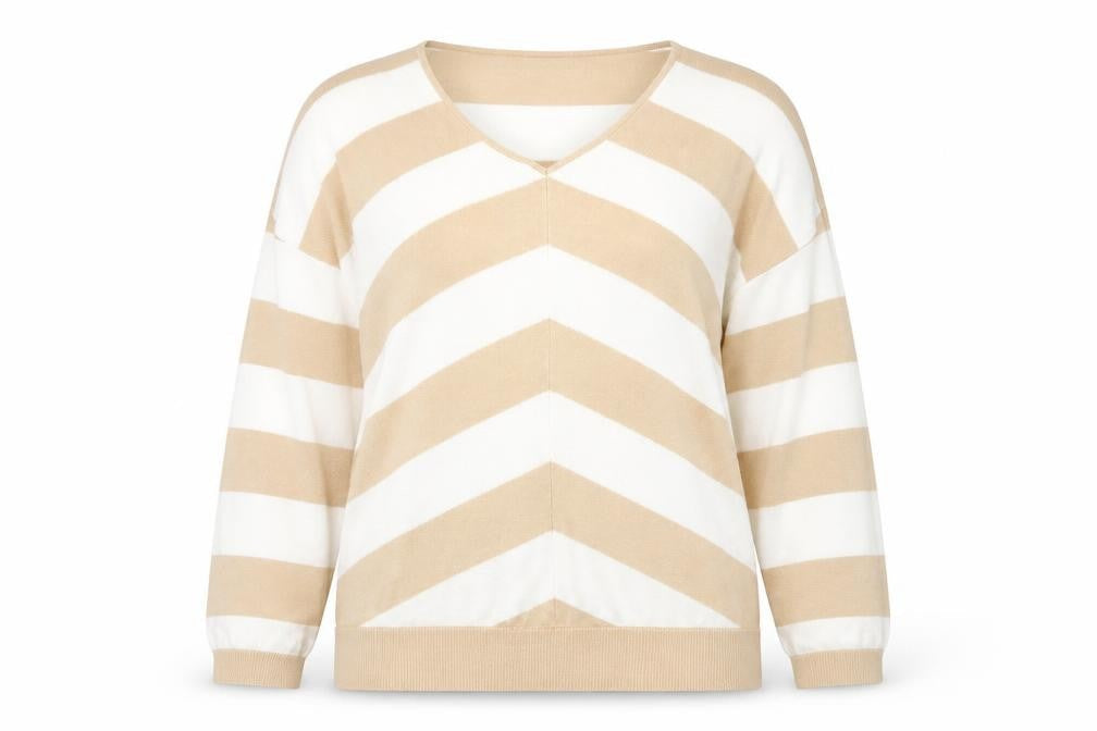 Womens UK Size L Encuentro Beige Pullover Jumper
