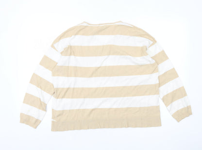 Womens UK Size L Encuentro Beige Pullover Jumper