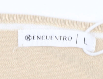 Womens UK Size L Encuentro Beige Pullover Jumper