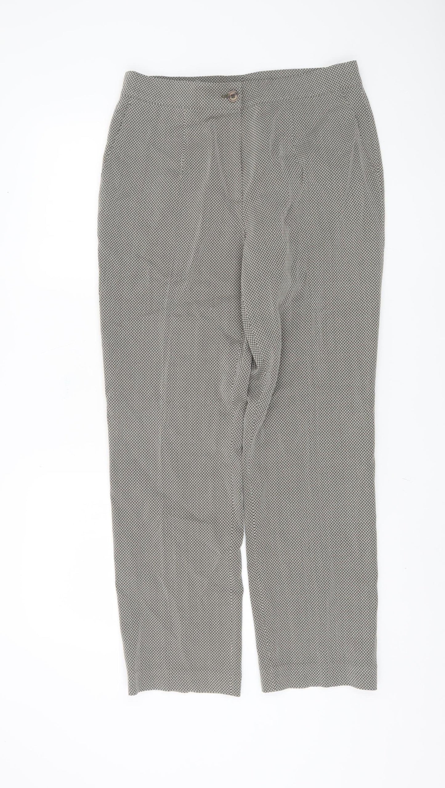 Womens UK Size 12 Basler Regular Fit Business Workwear Brown Trousers