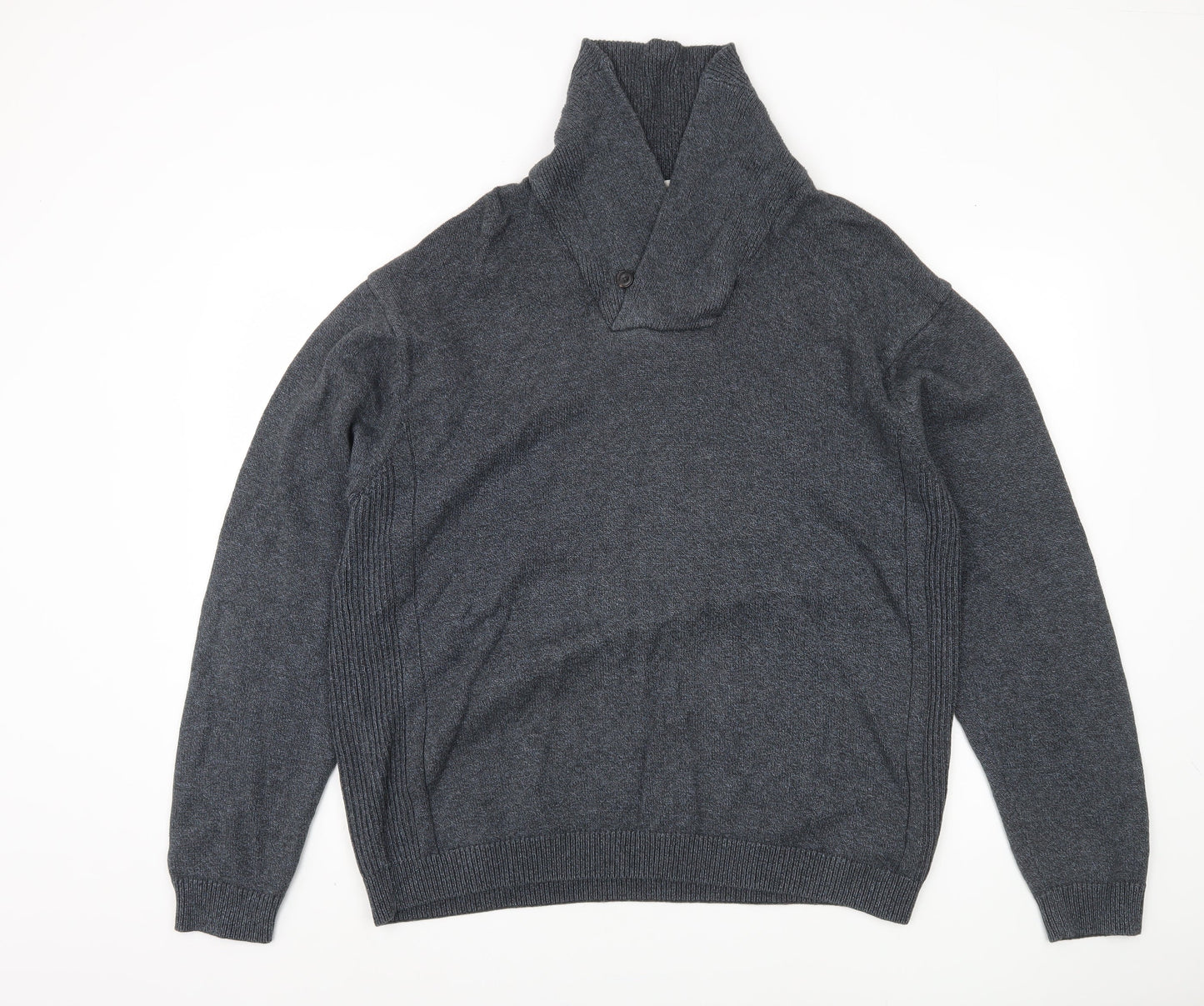 Next Men's Grey Wool Pullover Jumper XL