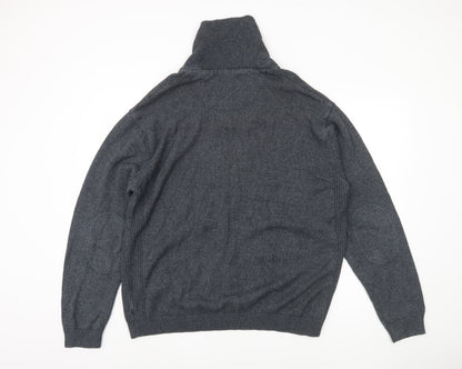Next Men's Grey Wool Pullover Jumper XL