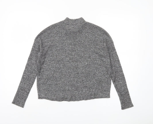 H&M Women's Grey XS Mock Neck Jumper