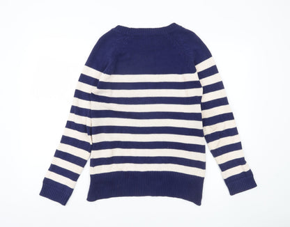 Womens UK Size S Therapy Blue Pullover Jumper
