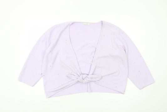 Womens UK Size 20 Berkertex Purple Shrug Jumper