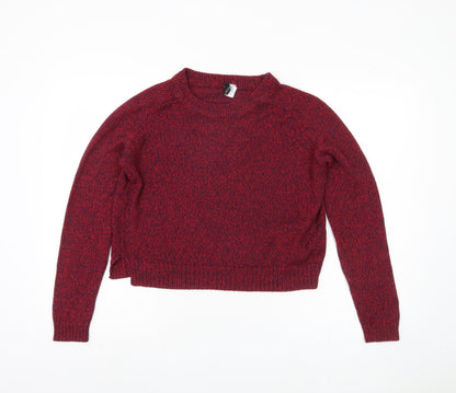 Womens UK Size 12 H&M Red Pullover Jumper