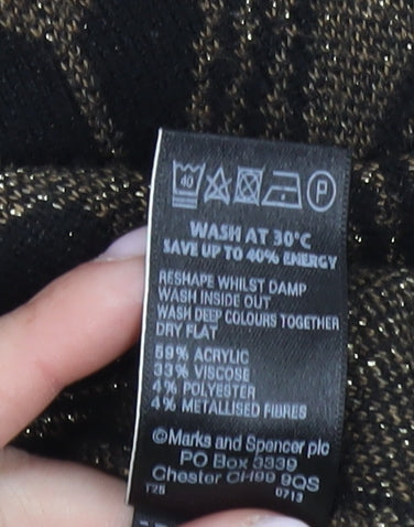 Womens UK Size 14 Marks and Spencer Black Pullover Jumper