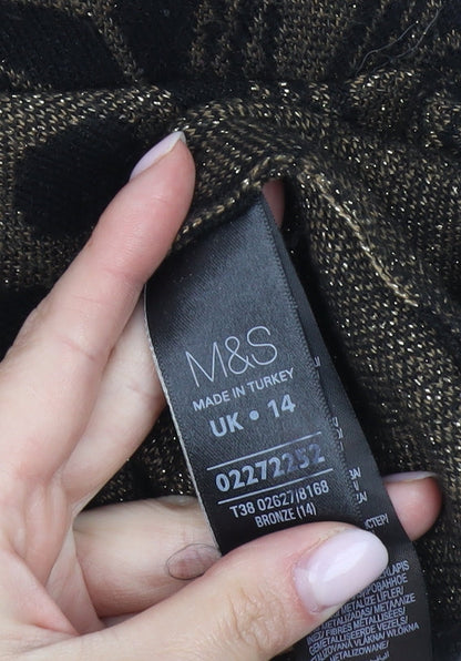 Womens UK Size 14 Marks and Spencer Black Pullover Jumper