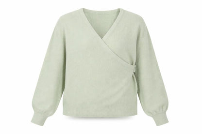 Brave Soul Women's Green Wrap Jumper L