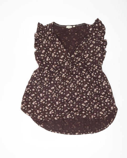 Womens UK Size 10 Fat Face Brown  Blouse