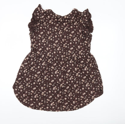 Womens UK Size 10 Fat Face Brown  Blouse