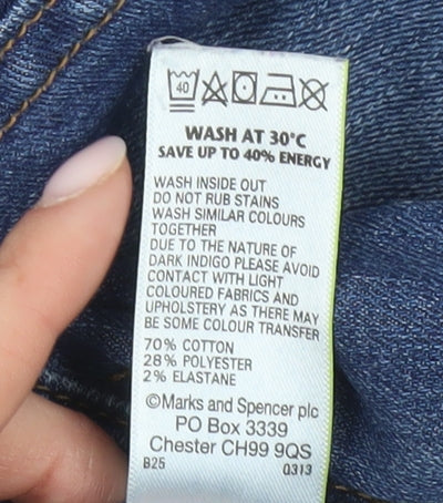 Womens UK Size 8 Marks and Spencer  Skinny Blue Jeans