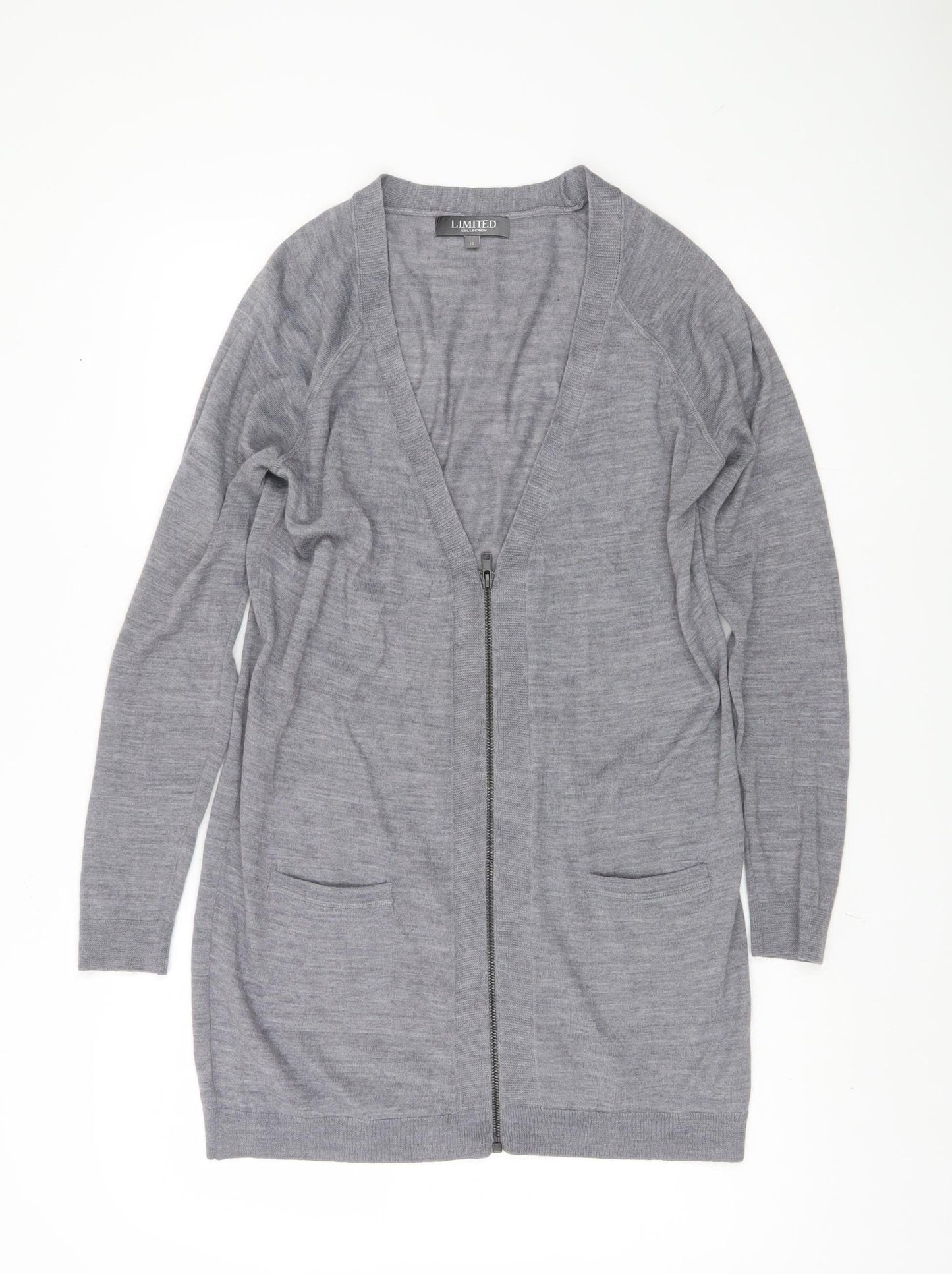 Womens UK Size 12 Marks and Spencer Grey Cardigan Jumper