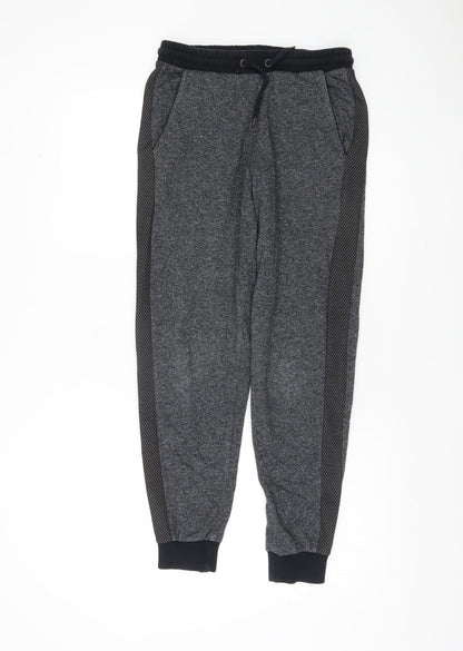 Topshop Women's Black Grey Jogger Trousers Size 8