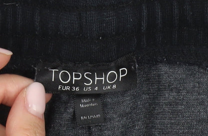 Topshop Women's Black Grey Jogger Trousers Size 8