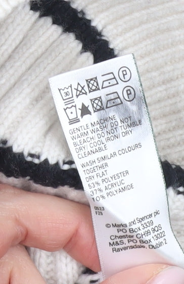 Womens UK Size S Marks and Spencer Ivory Pullover Jumper
