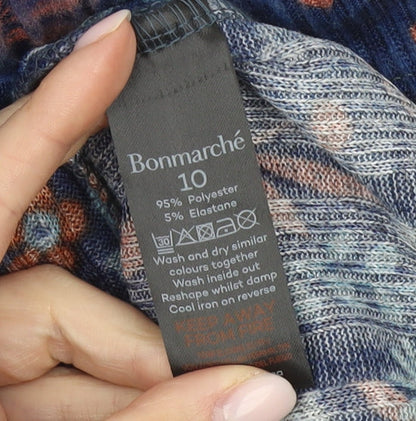 Bonmarché Women's Blue Floral Dress Size 10
