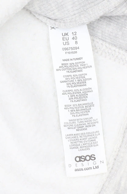 Womens UK Size 12 ASOS Grey Pullover Sweatshirt