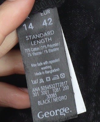 George Women's Black Bootcut Jeans Size 14