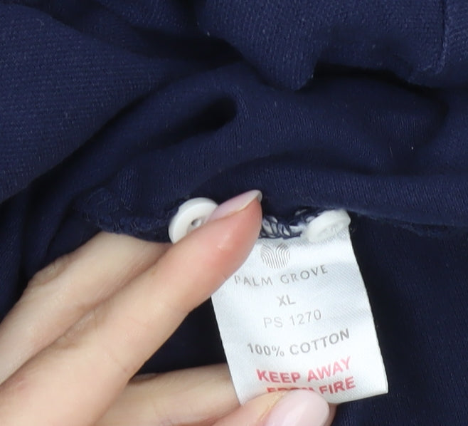 Palm Grove Men's Blue Polo, XL, Golf Casual Wear