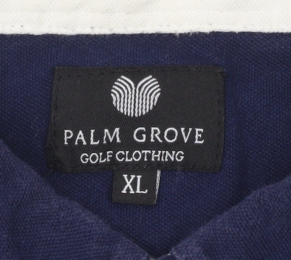 Palm Grove Men's Blue Polo, XL, Golf Casual Wear