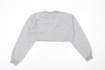 PrettyLittleThing Women's Grey Pullover Sweatshirt S