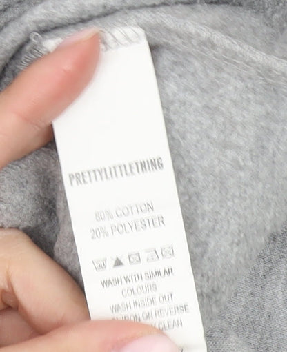 PrettyLittleThing Women's Grey Pullover Sweatshirt S