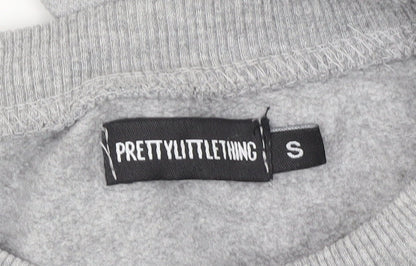 PrettyLittleThing Women's Grey Pullover Sweatshirt S