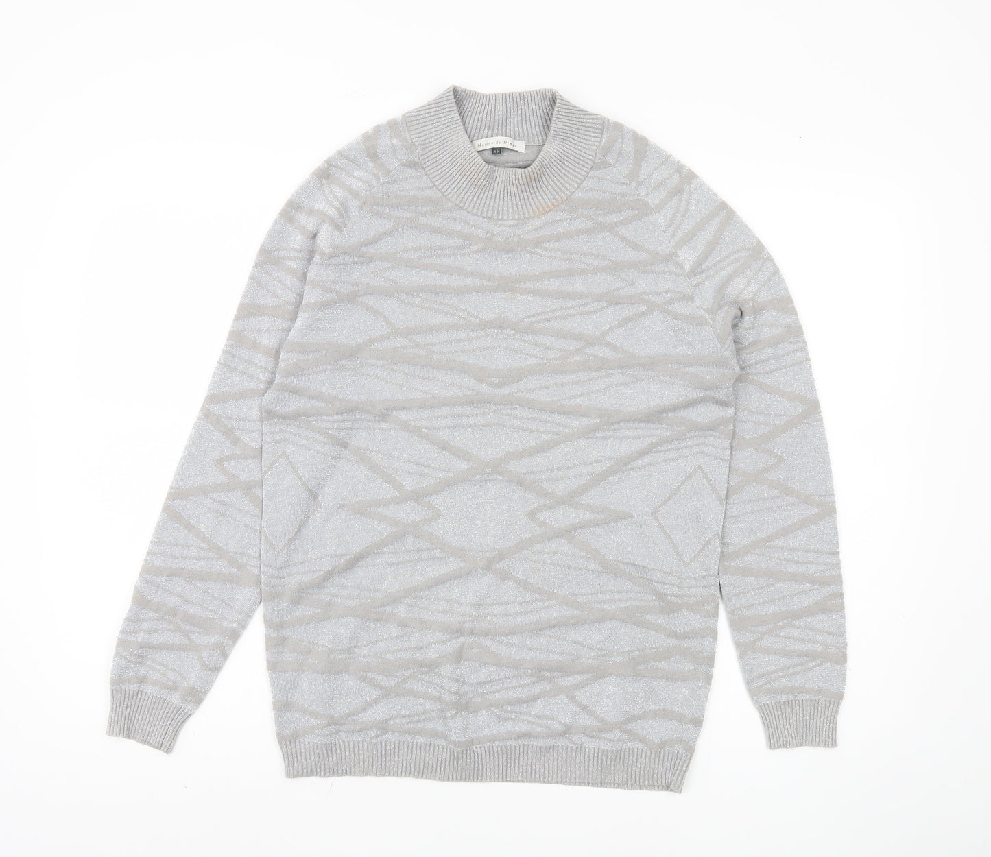 Maison de Nimis Women's Silver Pullover Jumper - Size 10