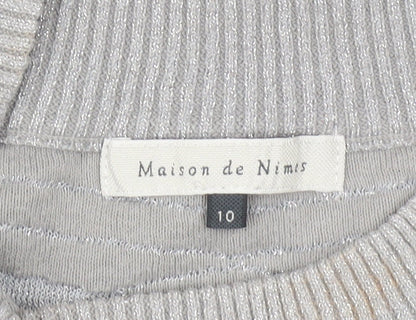 Maison de Nimis Women's Silver Pullover Jumper - Size 10