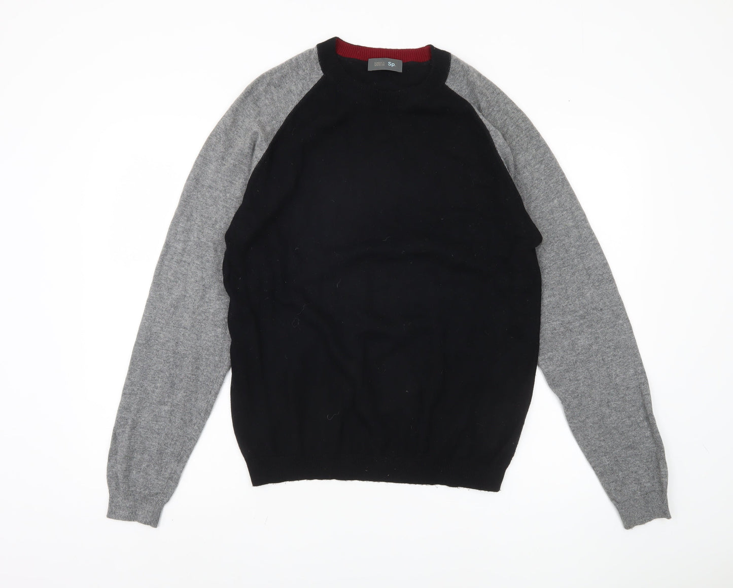 Marks and Spencer Men's Black Pullover Jumper, Medium