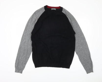 Marks and Spencer Men's Black Pullover Jumper, Medium