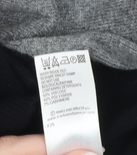 Marks and Spencer Men's Black Pullover Jumper, Medium