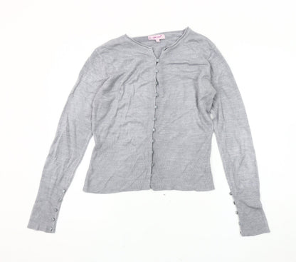 Womens UK Size 12 Marks and Spencer Grey Cardigan Jumper