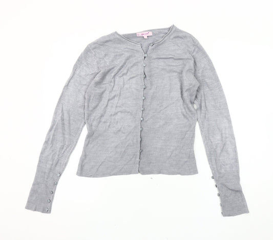Womens UK Size 12 Marks and Spencer Grey Cardigan Jumper