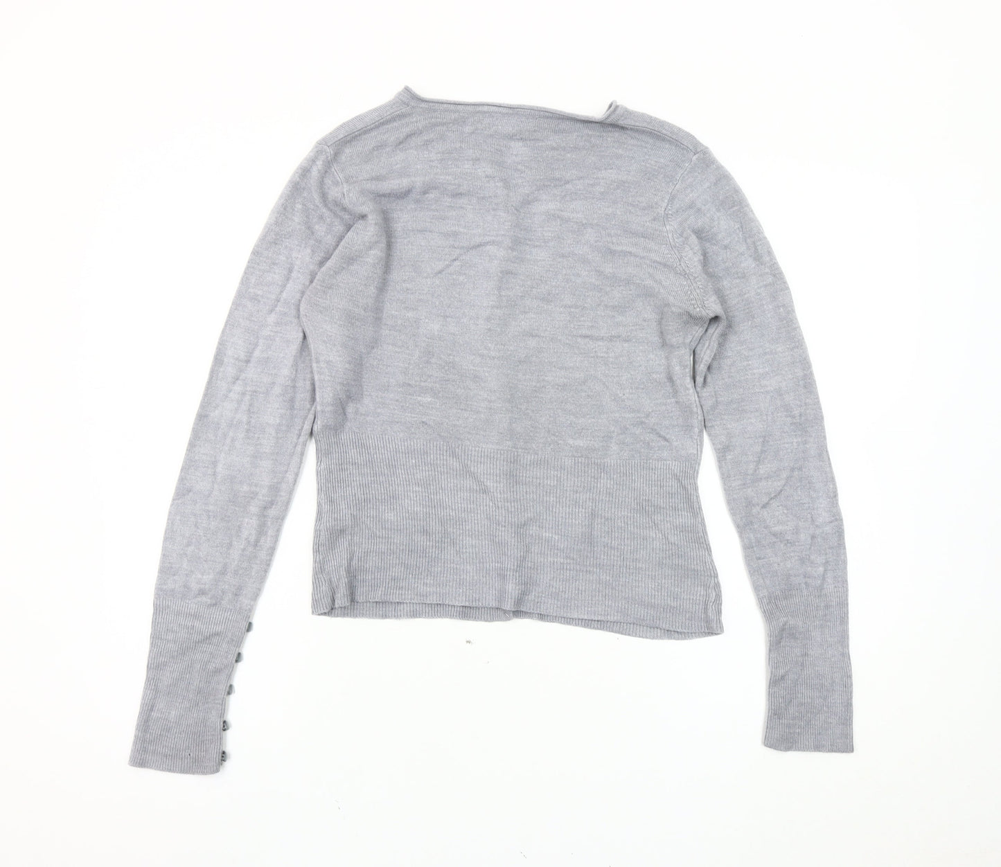 Womens UK Size 12 Marks and Spencer Grey Cardigan Jumper