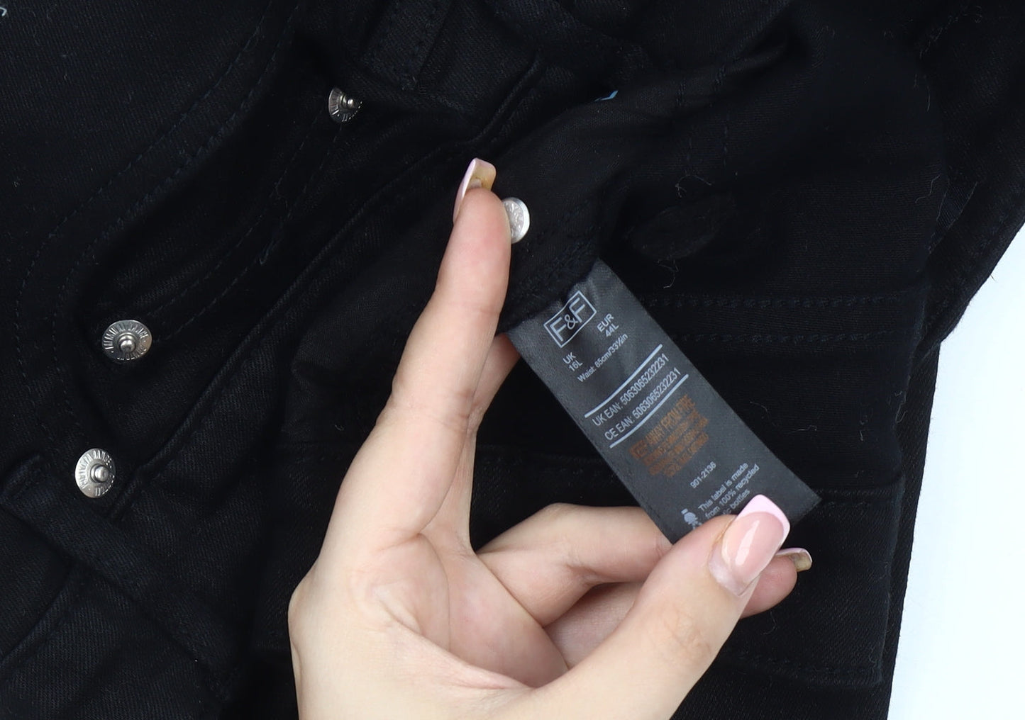 F&F Women's Black Skinny Jeans Size 10