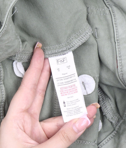 F&F Women's Green Regular Jeans Size 14