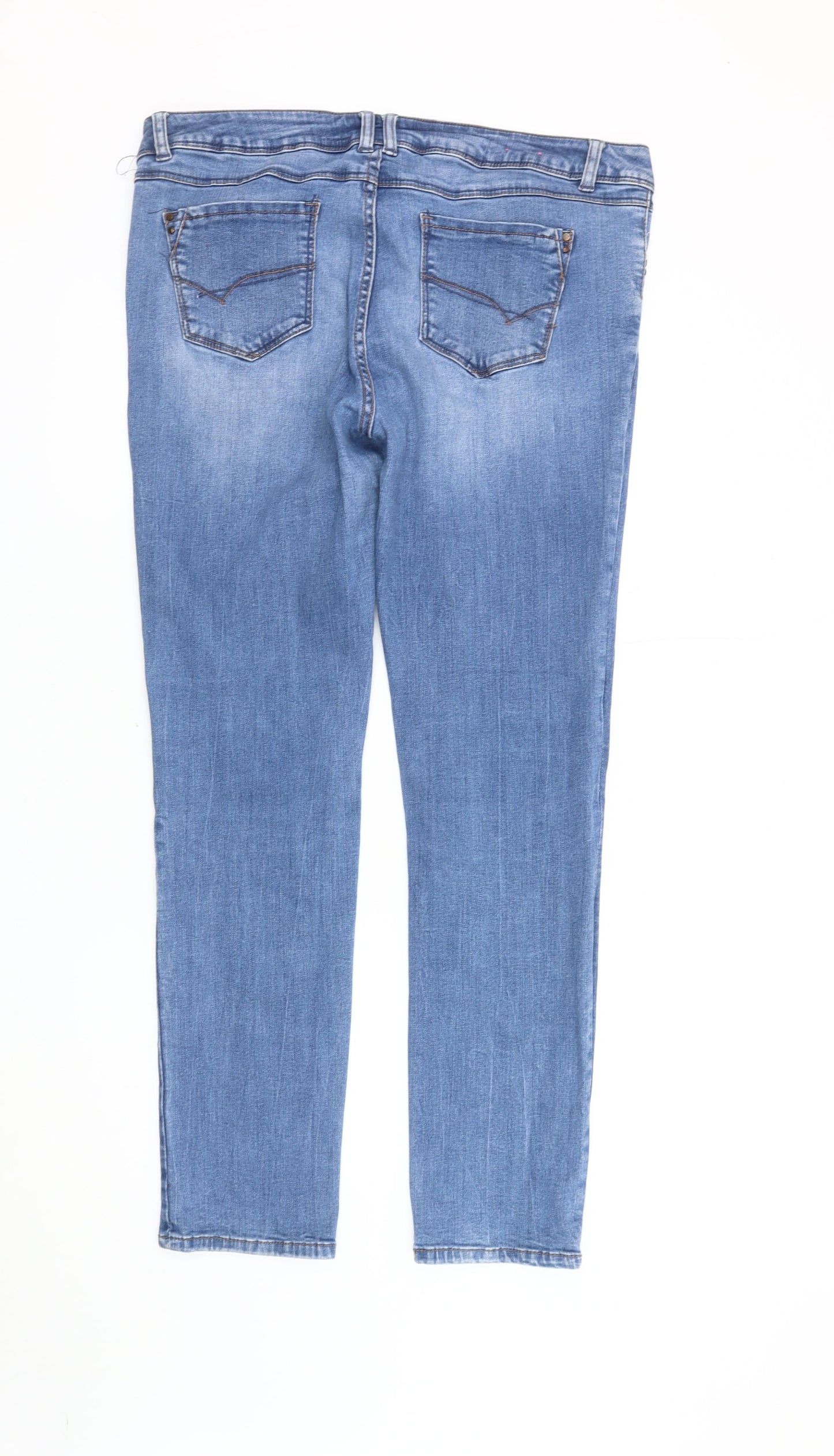 New Look Women's Blue Skinny Jeans Size 16