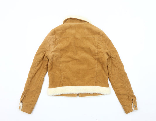 Denim Co. Women's Brown Corduroy Bomber Jacket Size 6