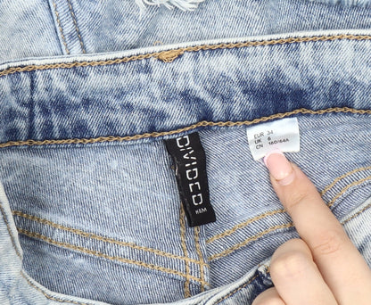 H&M Women's Blue Cut-Off Denim Shorts Size 6