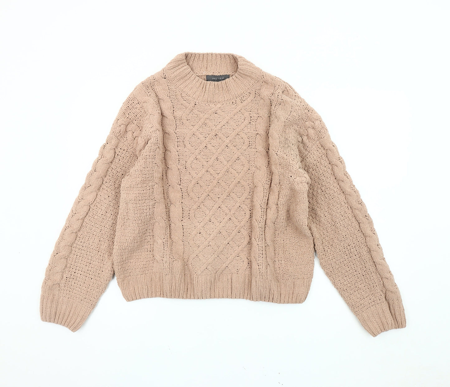 Primark Women's Beige Crew Neck Jumper Size L
